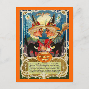 Postal Vintage Halloween Witness