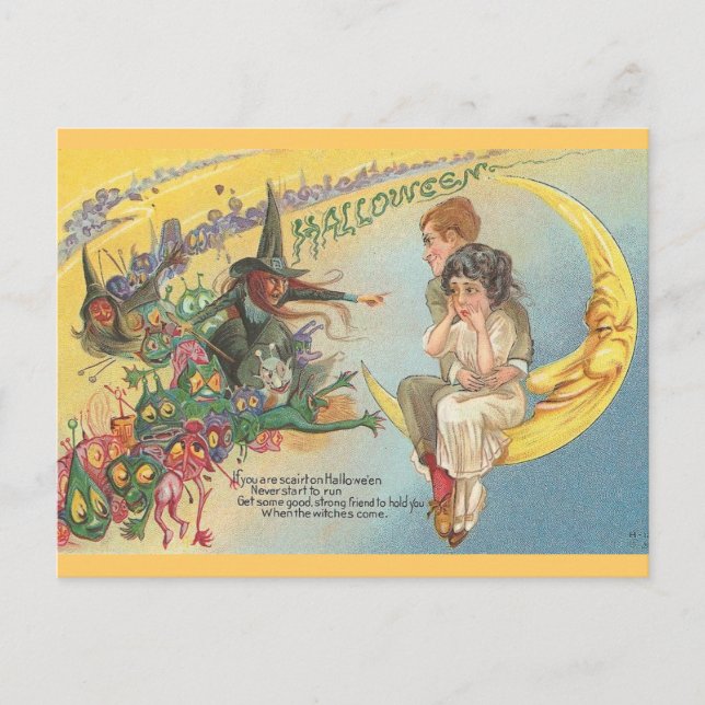 Postal Vintage Halloween Witts Goblins (Anverso)