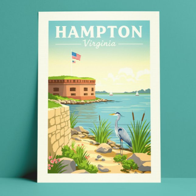 Postal Vintage Hampton Virginia (Subido por el creador)