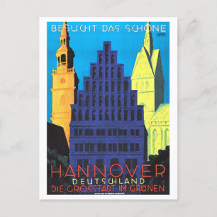 Postal Vintage Hannover, Alemania, póster de viaje