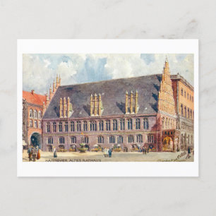 Postal Vintage Hannover Germany Rathaus