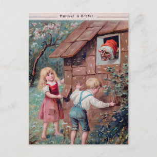 Postal Vintage Hansel y Gretel 1906