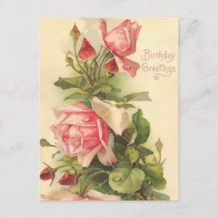 Postal Vintage Happy Birday