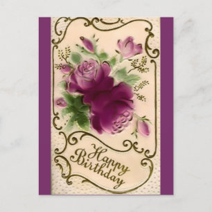 Postal Vintage Happy Birday