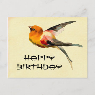 Postal Vintage Happy Birday