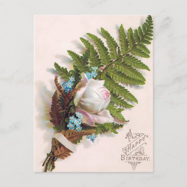 Postal Vintage Happy Birday (Anverso)