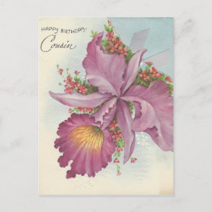 Postal Vintage Happy Birday Cousin
