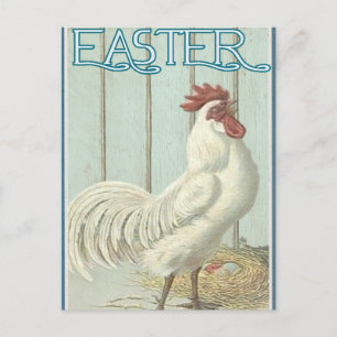 Postal Vintage Happy Easter Chicken