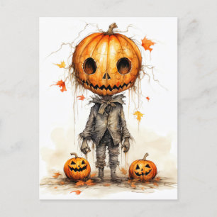 Postal Vintage Happy Halloween Fiend