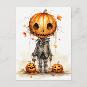 Postal Vintage Happy Halloween Fiend