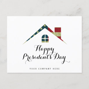 Postal Vintage Happy President's Day Realty