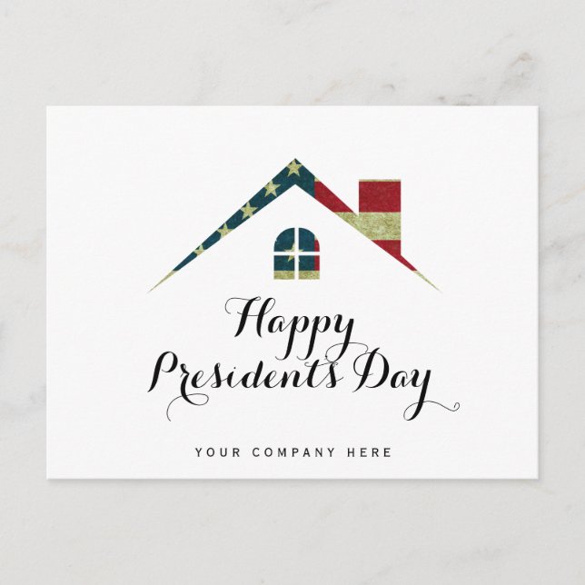 Postal Vintage Happy President's Day Realty (Anverso)