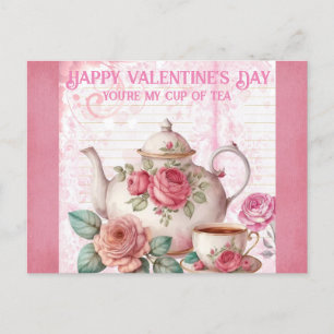 Postal Vintage Happy Valentine Day Cup of Tea
