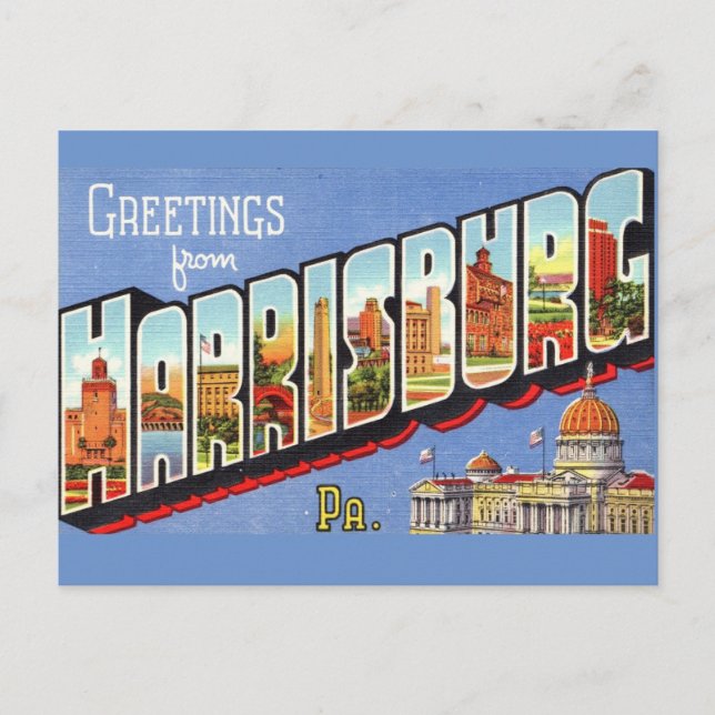 Postal Vintage Harrisburg PA (Anverso)