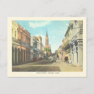 Postal Vintage Havana Cuba Street Scene