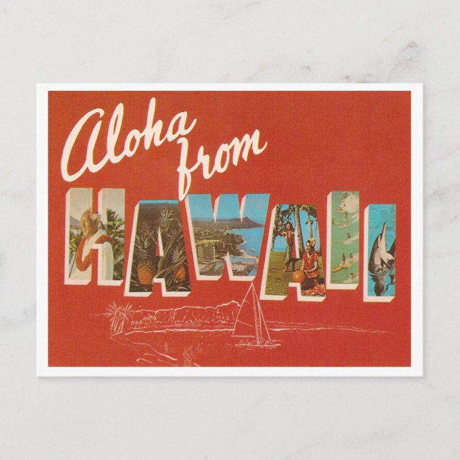 Postal Vintage Hawaii (Anverso)