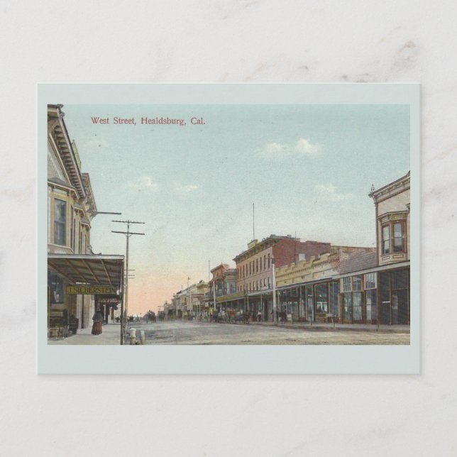 Postal Vintage Healdsburg California (Anverso)