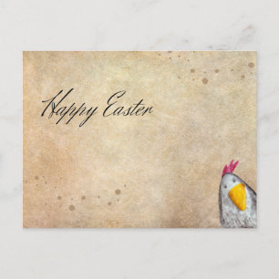 Postal Vintage Hen Happy Easter Postcard