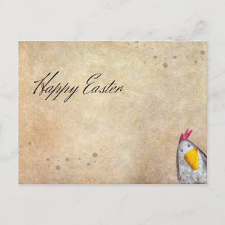 Postal Vintage Hen Happy Easter Postcard