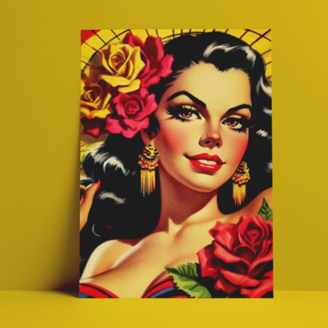 Postal Vintage Hispanic Pin-up (Subido por el creador)