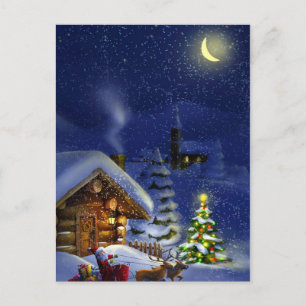 Postal Vintage Holiday Merry Christmas