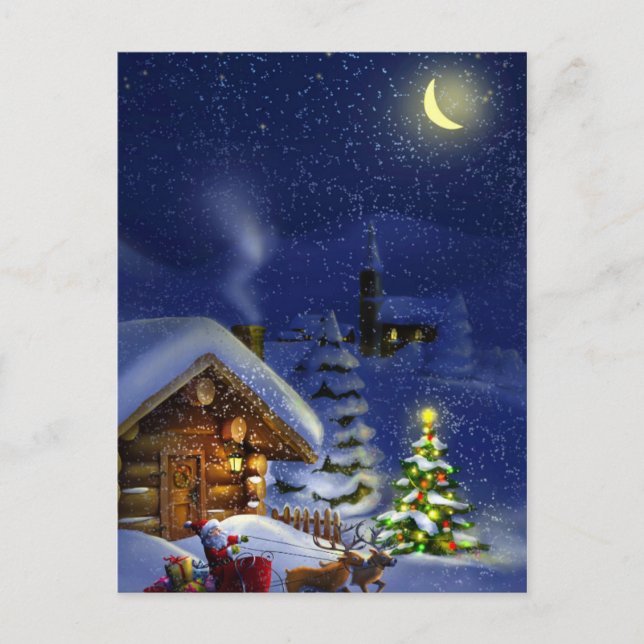 Postal Vintage Holiday Merry Christmas (Anverso)