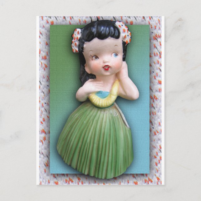 Postal Vintage Holt Howard Hula Gal (Anverso)