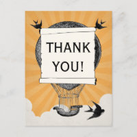 Vintage Hot Air Balloon Gracias Boda