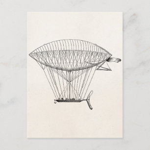 Postal Vintage Hot Air Balloon Retro Bote Viejos Globos