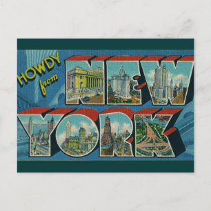 Postal Vintage Howdy de New York Postcard