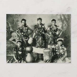 Postal Vintage Hula Portait