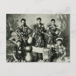 Postal Vintage Hula Portait