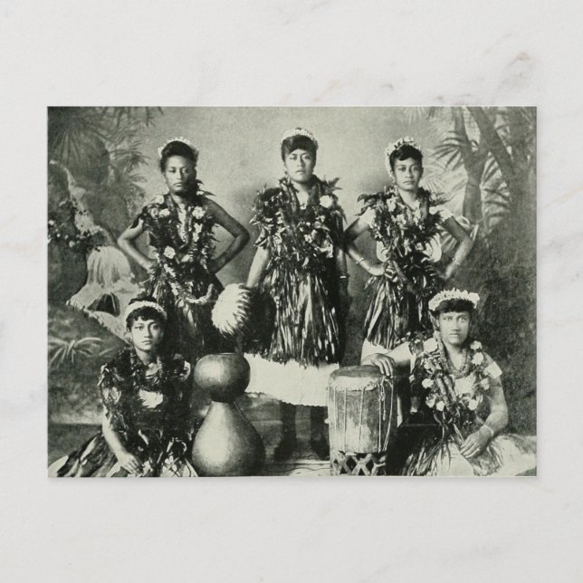 Postal Vintage Hula Portait (Anverso)