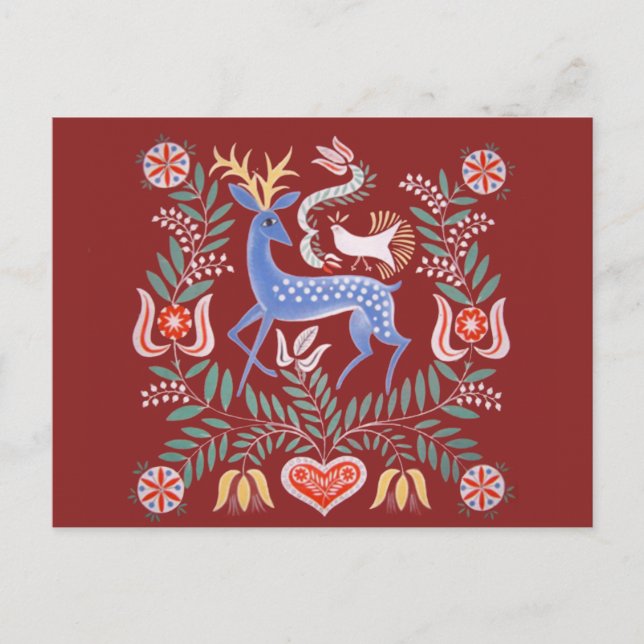 Postal Vintage Hungarian Deer Motif (Anverso)