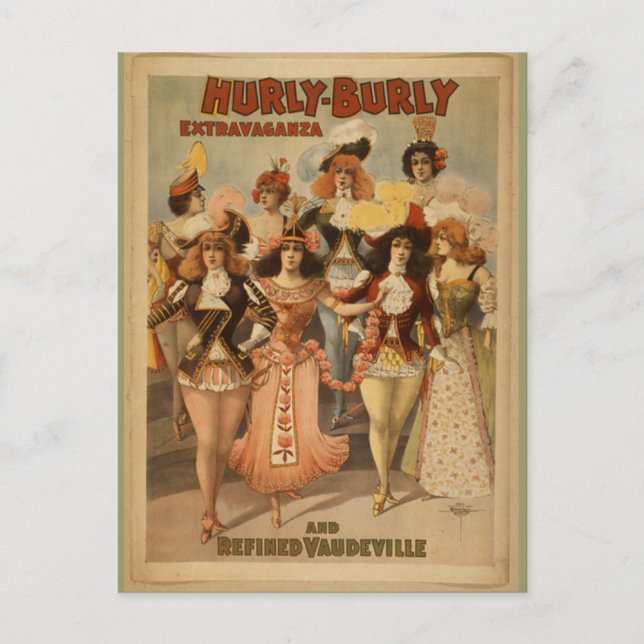 Postal Vintage: Hurly Burly Extravaganza, 1899 (Anverso)