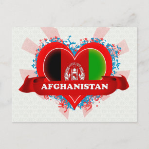 Postal Vintage I Love Afghanistan