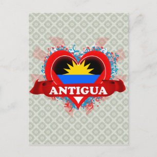 Postal Vintage I Love Antigua