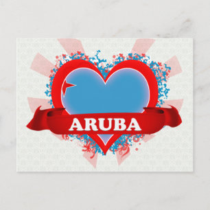 Postal Vintage I Love Aruba
