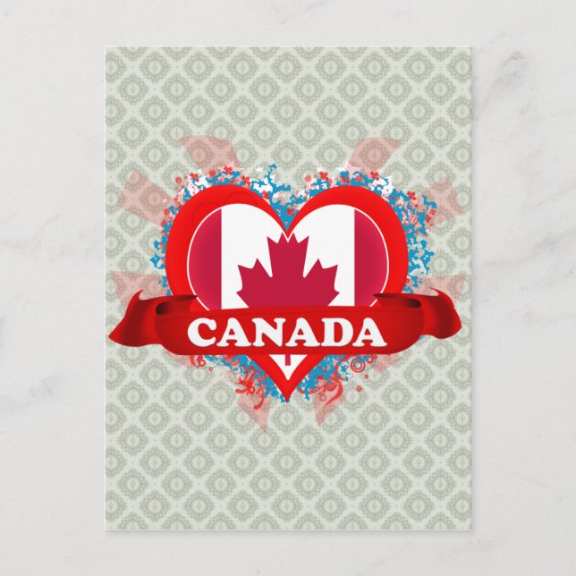 Postal Vintage I Love Canada (Anverso)