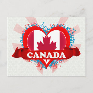 Postal Vintage I Love Canada