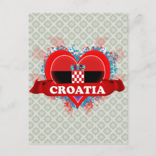 Postal Vintage I Love Croatia