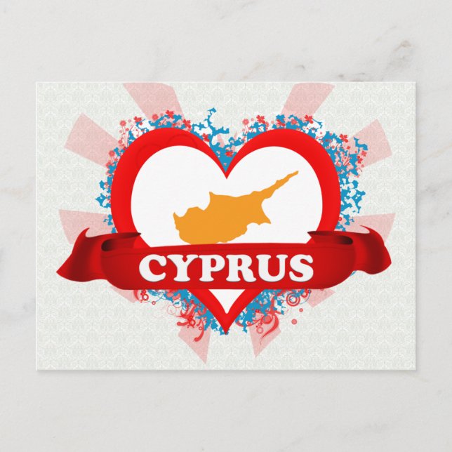 Postal Vintage I Love Cyprus (Anverso)