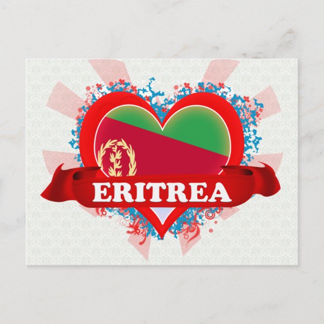 Postal Vintage I Love Eritrea (Anverso)