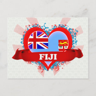 Postal Vintage I Love Fiji