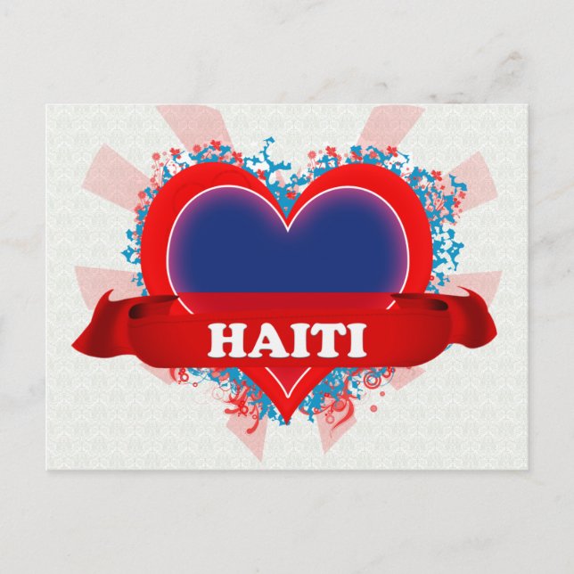 Postal Vintage I Love Haiti (Anverso)