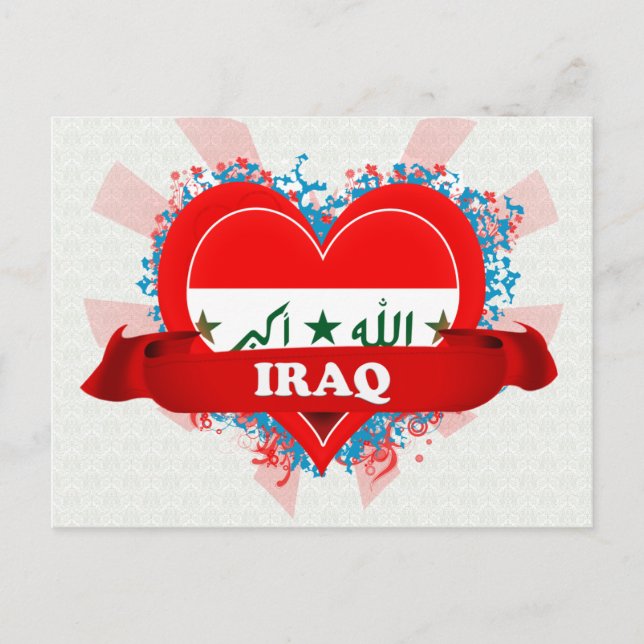 Postal Vintage I Love Iraq (Anverso)