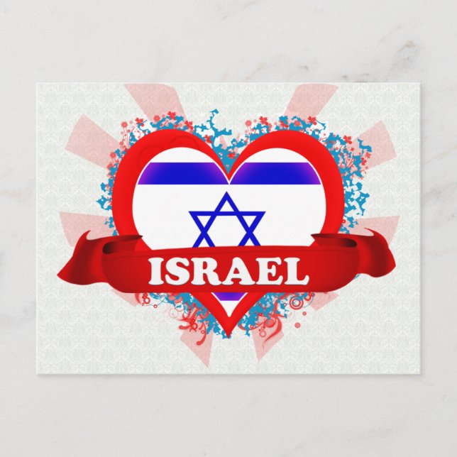 Postal Vintage I Love Israel (Anverso)