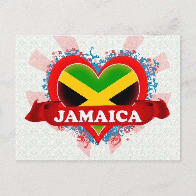 Postal Vintage I Love Jamaica (Anverso)