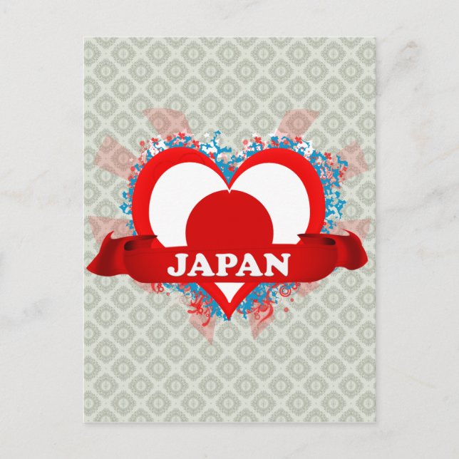 Postal Vintage I Love Japan (Anverso)
