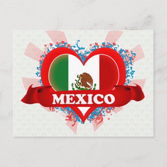 Postal Vintage I Love Mexico (Anverso)